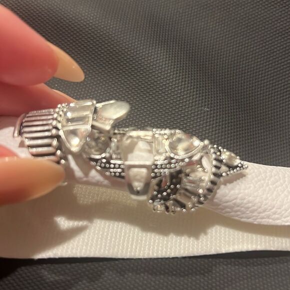 NWT Free People Silver Statement Ring (Set of 4) - Picture 2 of 4